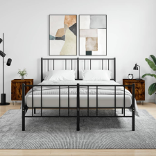 vidaXL 2 db füstös tölgyszínű szerelt fa éjjeliszekrény 40x30x50 cm bútor