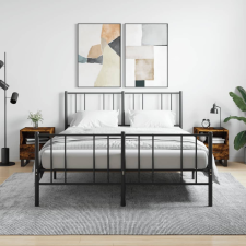 vidaXL 2 db füstös tölgyszínű szerelt fa éjjeliszekrény 40x35x47,5 cm bútor
