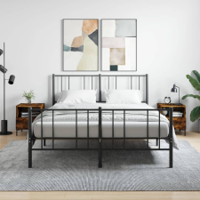 vidaXL 2 db füstös tölgyszínű szerelt fa éjjeliszekrény 40x35x47,5 cm bútor