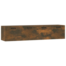 vidaXL 2 db füstös tölgyszínű szerelt fa faliszekrény 60x36,5x35 cm (3115641) bútor