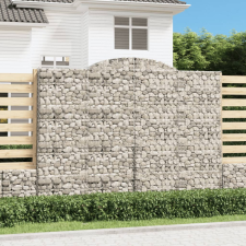 vidaXL 2 db íves horganyzott vas gabion kosár 300x30x220/240 cm bútor
