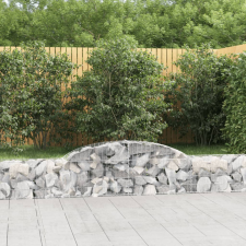 vidaXL 2 db íves horganyzott vas gabion kosár 300x30x40/60 cm kerti tárolás