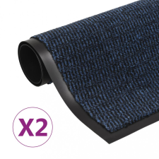 vidaXL 2 db kék négyszögletes bolyhos szennyfogó szőnyeg 60 x 90 cm lakástextília