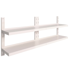 vidaXL 2 db kétszintes rozsdamentes acél fali polc 200 x 30 cm (3055899) bútor