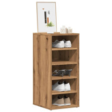 vidaXL 2 db kézműves tölgy színű szerelt fa cipőszekrény 32x35x70 cm bútor