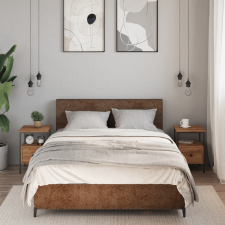 vidaXL 2 db kézműves tölgy színű szerelt fa éjjeliszekrény 34x36x50 cm bútor