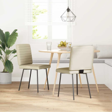 vidaXL 2 db krémszínű műbőr étkezőszék bútor