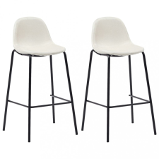 vidaXL 2 db krémszínű szövet bárszék bútor