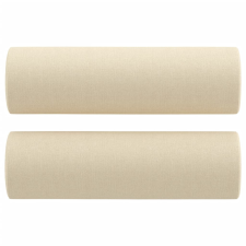 vidaXL 2 db krémszínű szövet díszpárna Ø15x50 cm (349503) lakástextília