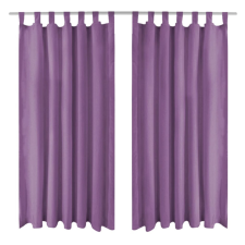 vidaXL 2 db lila mikro szatén függöny hurkokkal 140 x 225 cm barkácsgép tartozék
