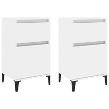 vidaXL 2 db magasfényű fehér éjjeliszekrény 40 x 35 x 70 cm (819713) bútor
