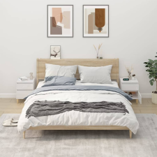 vidaXL 2 db magasfényű fehér éjjeliszekrény 40x35x50 cm bútor