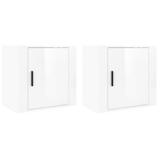 vidaXL 2 db magasfényű fehér fali éjjeliszekrény 50x30x47 cm (816869) bútor