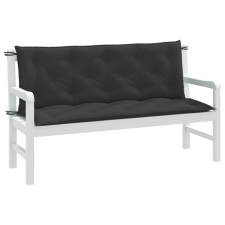 vidaXL 2 db melange antracitszürke szövet kerti padpárna 150x50x7 cm lakástextília