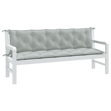vidaXL 2 db melange világosszürke szövet kerti padpárna 180 x 50 x 7cm lakástextília