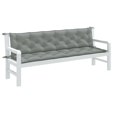 vidaXL 2 db melange világosszürke szövet kerti padpárna 200 x 50 x 7cm kerti bútor