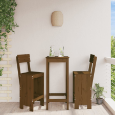 vidaXL 2 db mézbarna tömör fenyőfa ülőke 40x48,5x115,5 cm kerti bútor