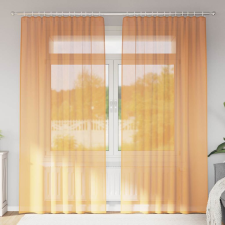 vidaXL 2 db narancssárga fátyolfüggönyök hurokkal 140x245 cm lakástextília