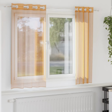 vidaXL 2 db narancssárga fátyolfüggönyök rojtokkal 140x175 cm lakástextília