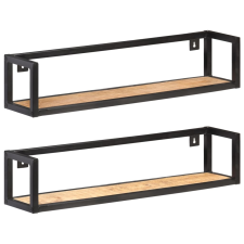 vidaXL 2 db nyers mangófa fali polc 80 cm bútor