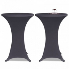 vidaXL 2 db nyújtható asztalterítő 80 cm Antracit lakástextília
