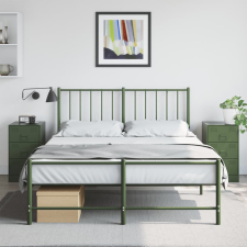 vidaXL 2 db olívazöld acél éjjeliszekrény 34,5x39x62 cm bútor