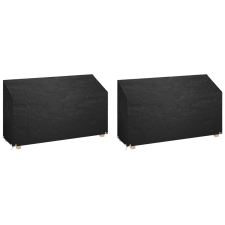 vidaXL 2 db polietilén kerti padhuzat 12 fűzőlyukkal 210x70x70/88 cm kerti bútor