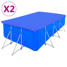 vidaXL 2 db polietilén négyszögletes medencetakaró 90 g/nm 400x207 cm medence kiegészítő