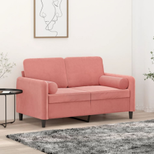 vidaXL 2 db rózsaszín bársony díszpárna Ø15x50 cm lakástextília