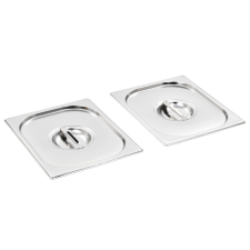 vidaXL 2 db rozsdamentes acél edényfedő GN 1/2 325 x 265 mm konyhai eszköz