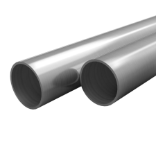 vidaXL 2 db rozsdamentes acélcső V2A Ø48x1,8mm, 2 m építőanyag