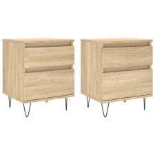 vidaXL 2 db sonoma tölgy éjjeliszekrény 40 x 35 x 50 cm (830675) bútor