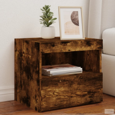vidaXL 2 db sonoma tölgy éjjeliszekrény LED-fényekkel 50x40x45 cm bútor