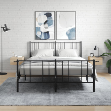 vidaXL 2 db sonoma tölgy falra szerelhető éjjeliszekrény 35x35x20 cm bútor
