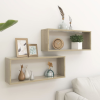 vidaXL 2 db sonoma-tölgy forgácslap fali polc 60 x 15 x 23 cm