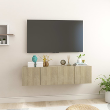 vidaXL 2 db sonoma-tölgy színű függő TV-szekrény 60 x 30 x 30 cm bútor