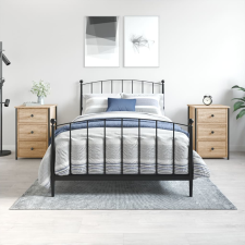 vidaXL 2 db sonoma tölgy színű szerelt fa éjjeliszekrény 40x36x60 cm bútor