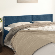 vidaXL 2 db sötétkék bársony fejtámla 90x5x78/88 cm ágy és ágykellék