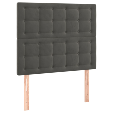 vidaXL 2 db sötétszürke bársony fejtámla 100x5x78/88 cm (3116809) ágy és ágykellék