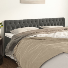 vidaXL 2 db sötétszürke bársony fejtámla 100x7x78/88 cm ágy és ágykellék
