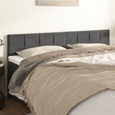 vidaXL 2 db sötétszürke bársony fejtámla 90x5x78/88 cm ágy és ágykellék