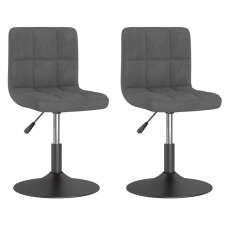 vidaXL 2 db sötétszürke bársony forgó étkezőszék bútor