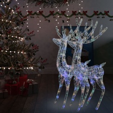 vidaXL 2 db színes XXL akril karácsonyi rénszarvas 250 LED 180 cm karácsonyi dekoráció