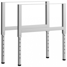 vidaXL 2 db szürke állítható fém munkapadváz 85 x (69-95,5) cm bútor