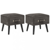 vidaXL 2 db szürke bársony éjjeliszekrény 40 x 35 x 40 cm