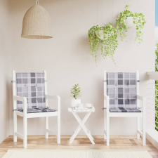 vidaXL 2 db szürke kockás oxford szövet háttámlás székpárna 100x50x3cm lakástextília