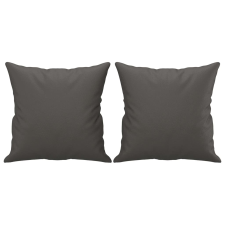 vidaXL 2 db szürke műbőr díszpárna 40 x 40 cm (349482) lakástextília