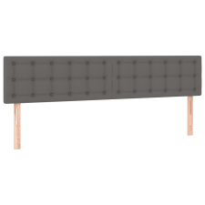 vidaXL 2 db szürke műbőr fejtámla 100x5x78/88 cm (346528) ágy és ágykellék