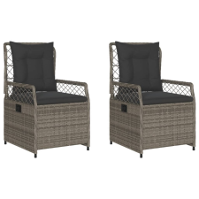 vidaXL 2 db szürke polyrattan dönthető kerti szék (368663) kerti bútor