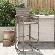 vidaXL 2 db szürke polyrattan kerti bárszék kerti bútor